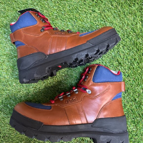 Polo Ralph Lauren Oslo Tactical Utility Hiking Boots Brown Leather Mens NEW main image 7
